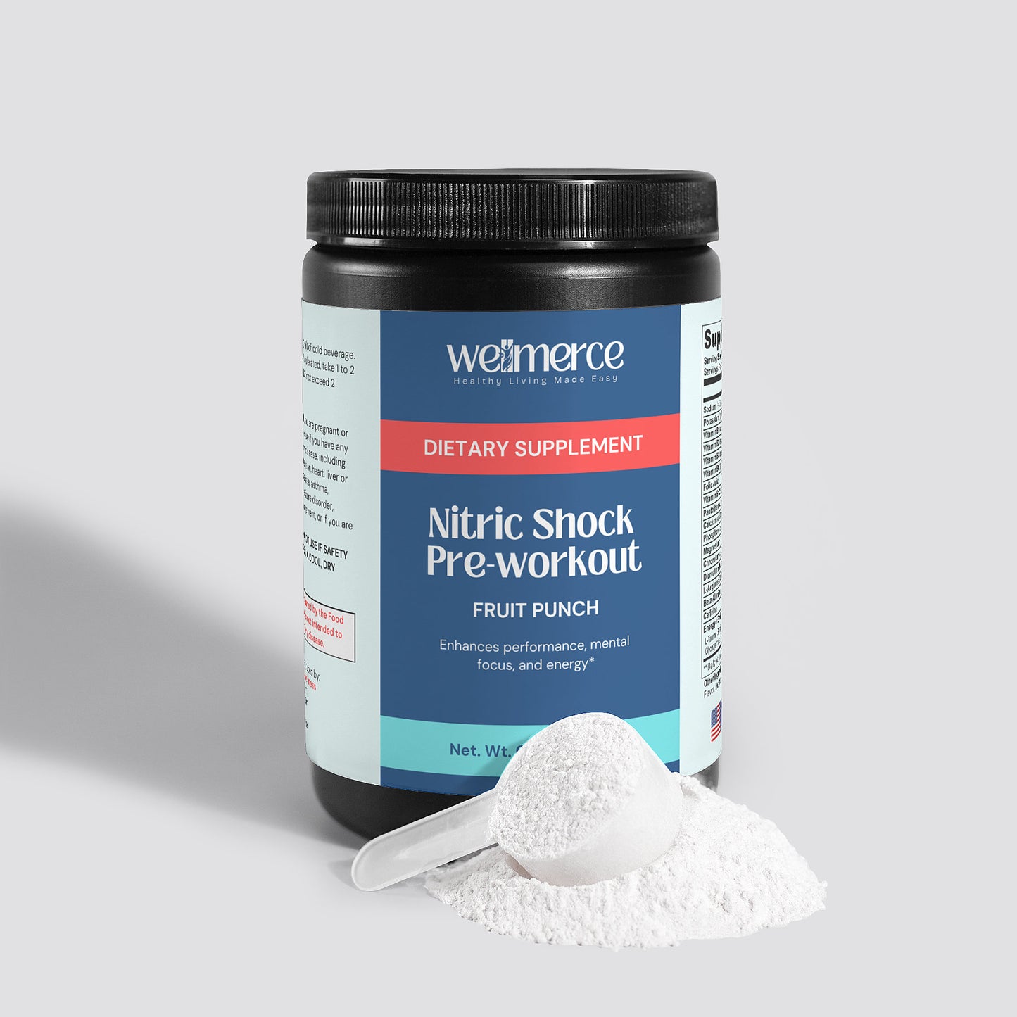 Nitric Shock Pre-Workout Powder (Fruit Punch)